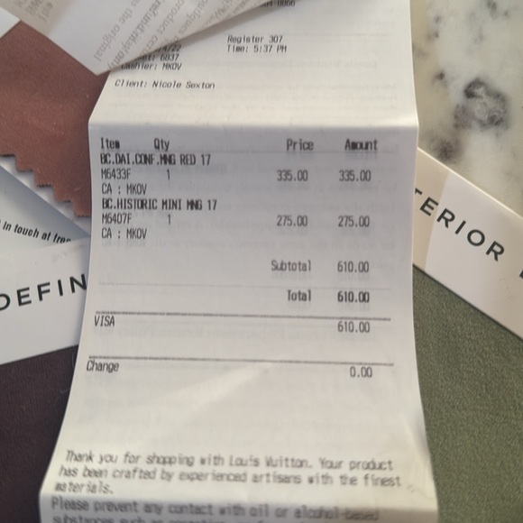 Worn once, 100% Authentic Loui Vuitton w receipt and box - Picture 7 of 10